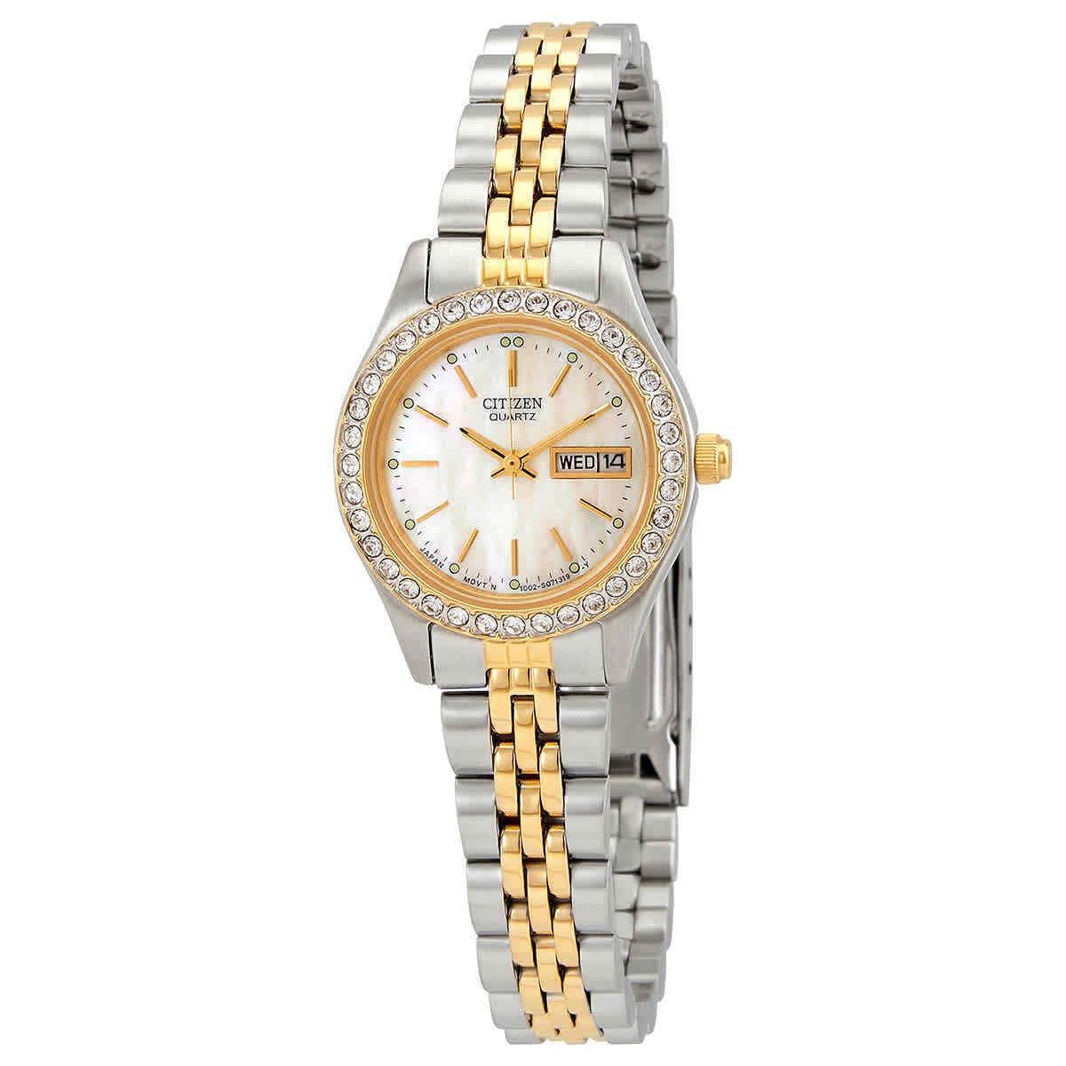 Citizen Quartz Crystal Mop Dial Ladies Watch EQ0534-50D