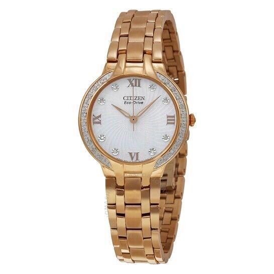 Ladies Citizen EM0123-50A Eco Drive Bella Gold-tone Diamond Stainless Watch