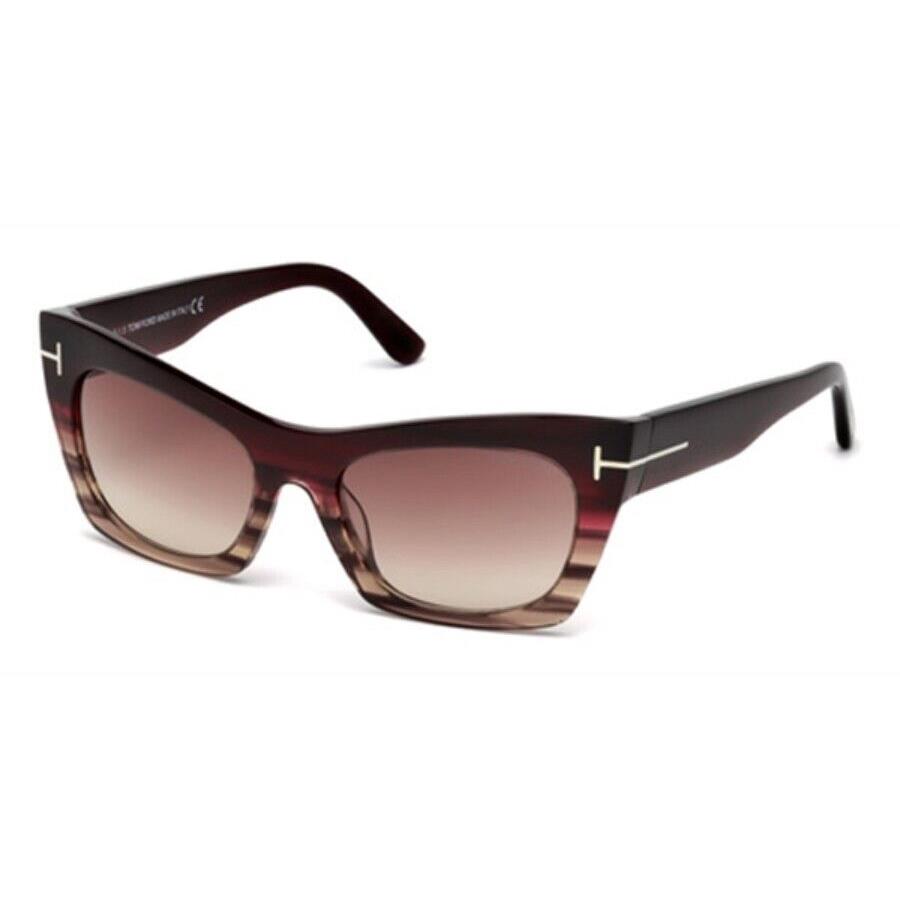 Tom Ford Kasia Womens Sunglasses FT0459 71F Bordeaux/brown Gradient Lens 55mm