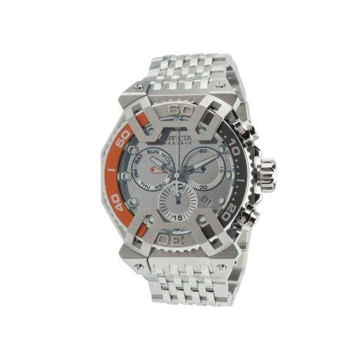 Invicta Men`s Watch Coalition Forces X-wing Rotating Bezel Chronograph 42908 - Dial: Silver, Band: Silver