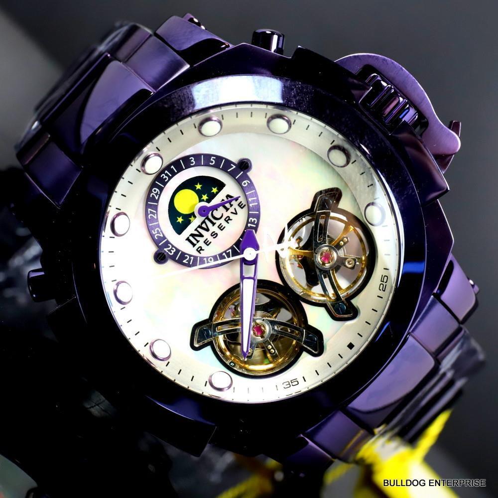 Invicta Man of War Double Open Heart Automatic Moon Phase Mop