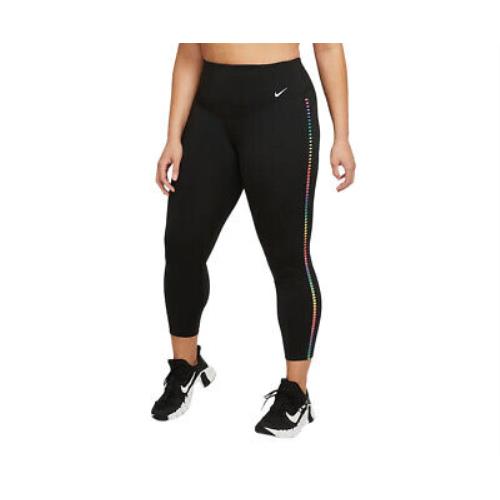 Nike Rainbow Legging Womens Active Pants Size XS Color: Black/rainbow