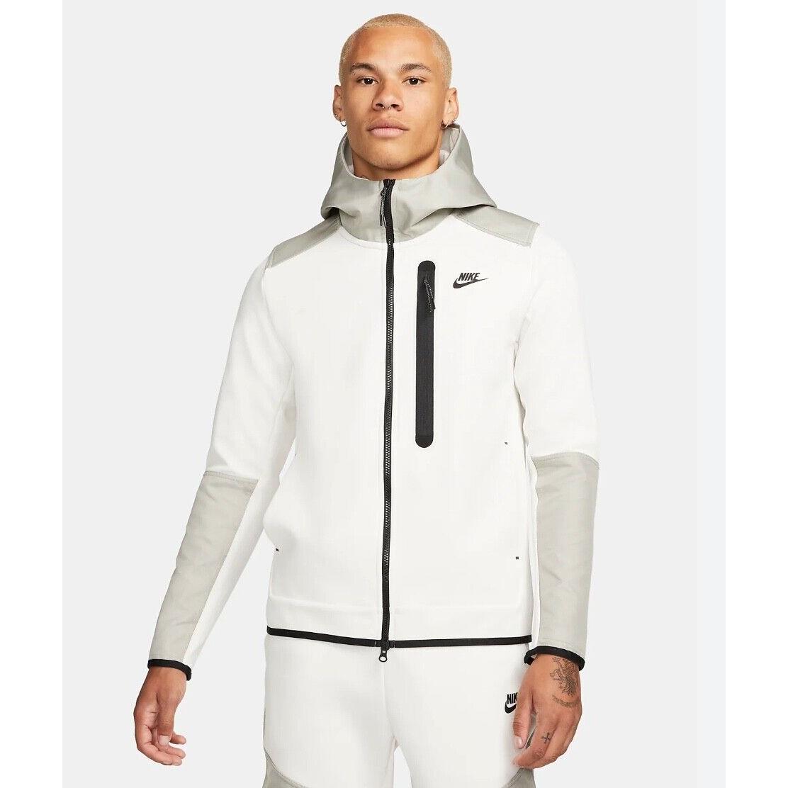 Nike Sportswear Tech Fleece Overlay Full-zip Hoodie Men`s DR6165 030 Size Large