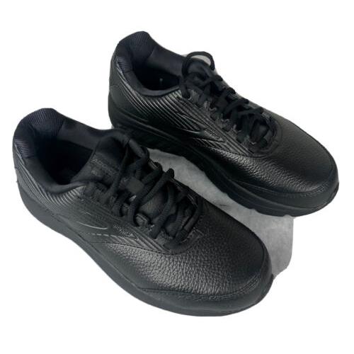 Brooks Addiction Walker 2 Women`s Size 9 Wide Black Leather Sneakers Shoes