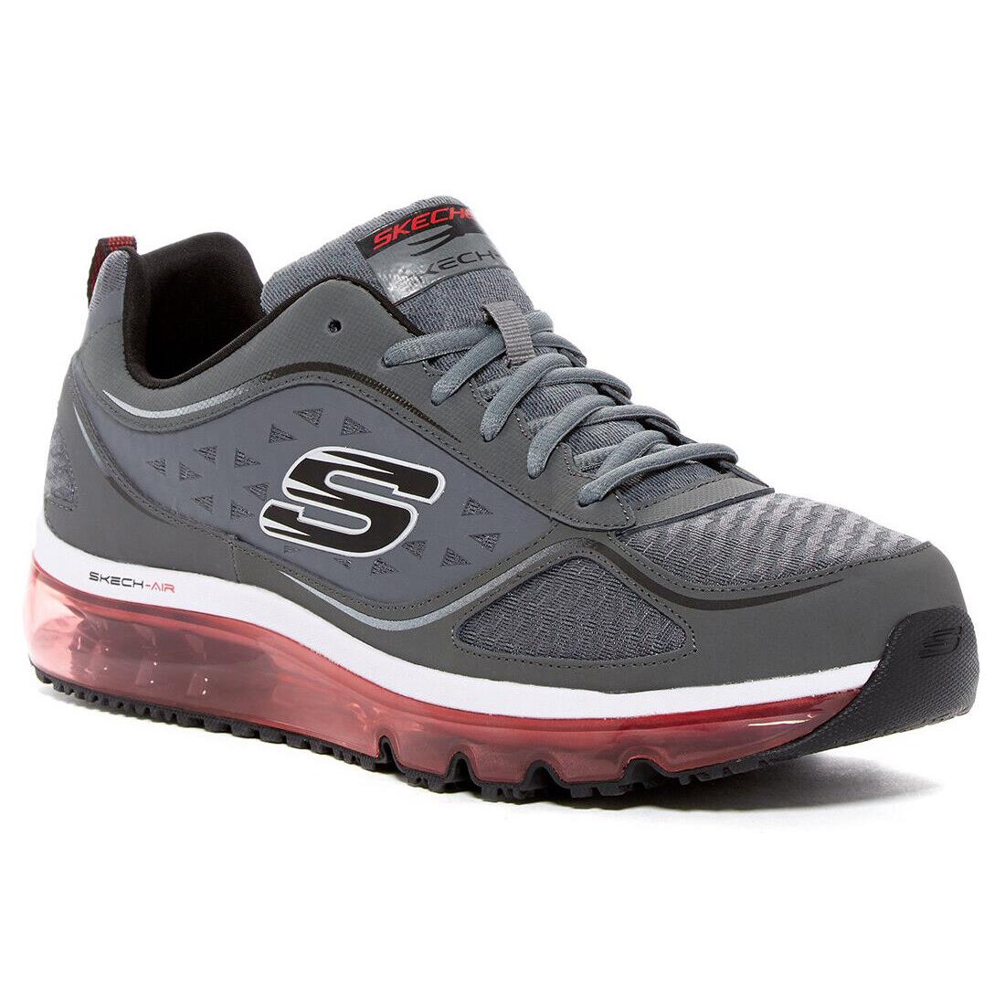 Skechers Skech-air Supreme Sneaker Men`s Training Shoes 52111 Gray Red Size 13