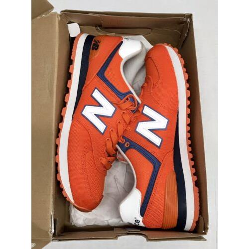 New Balance Mens 574 ML574JTT Navy Orange Tennis Shoes Size 8 US D Medium