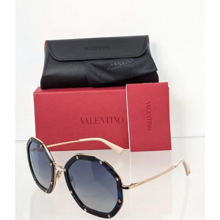 Valentino Sunglasses VA 2042 3004/4L Blue Gold 2042 Frame