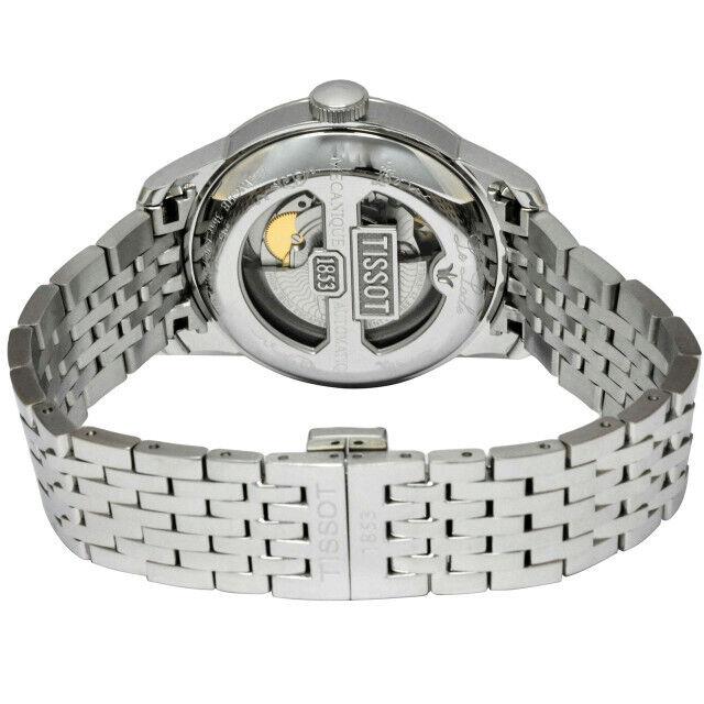Tissot watch Locle - Dial: Silver, Band: Silver, Bezel: Silver