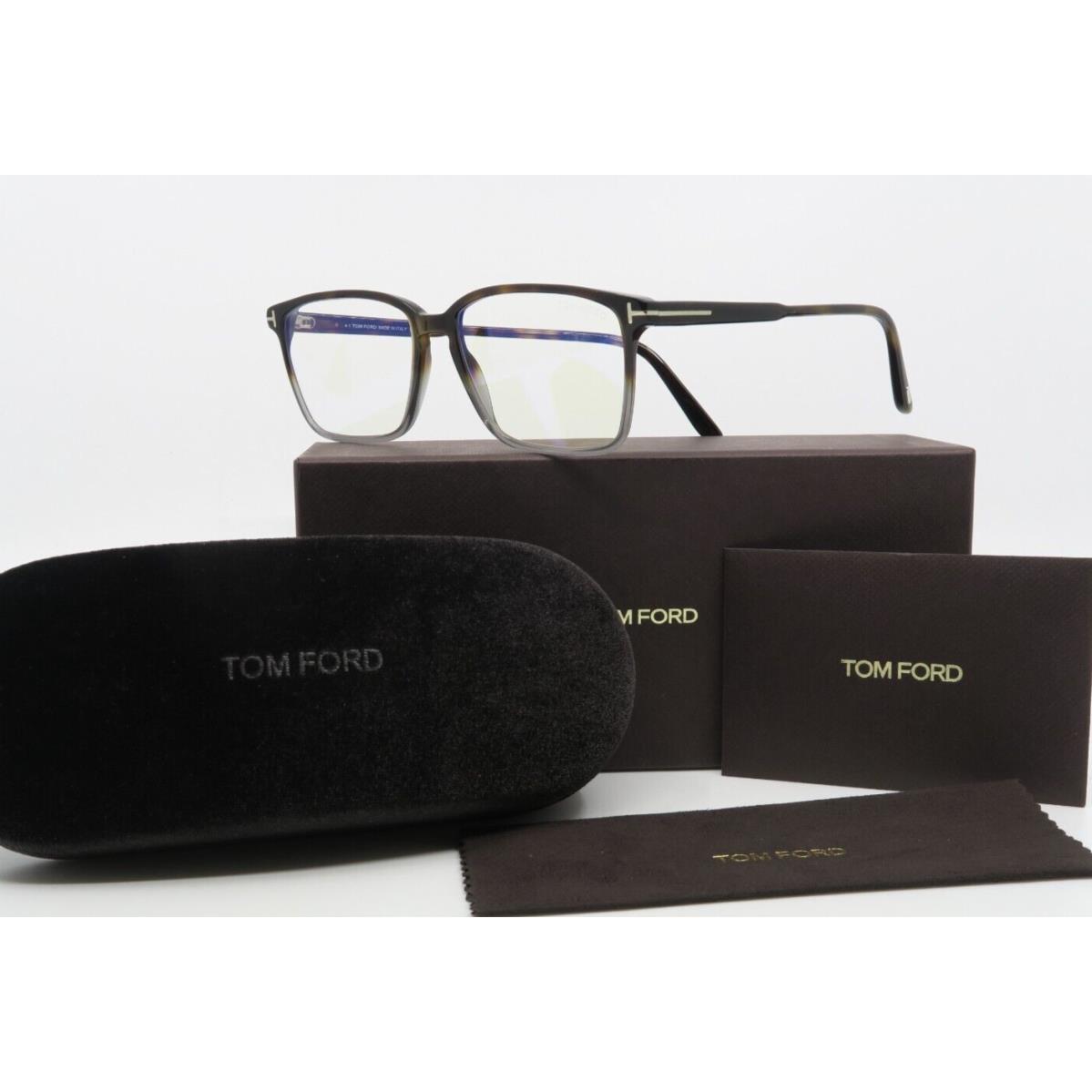 Tom Ford TF 5696-B 056 Tortoise/gray Blue Light Block Eyeglasses 56mm W/box  - Tom Ford eyeglasses - 031671213383 | Fash Brands