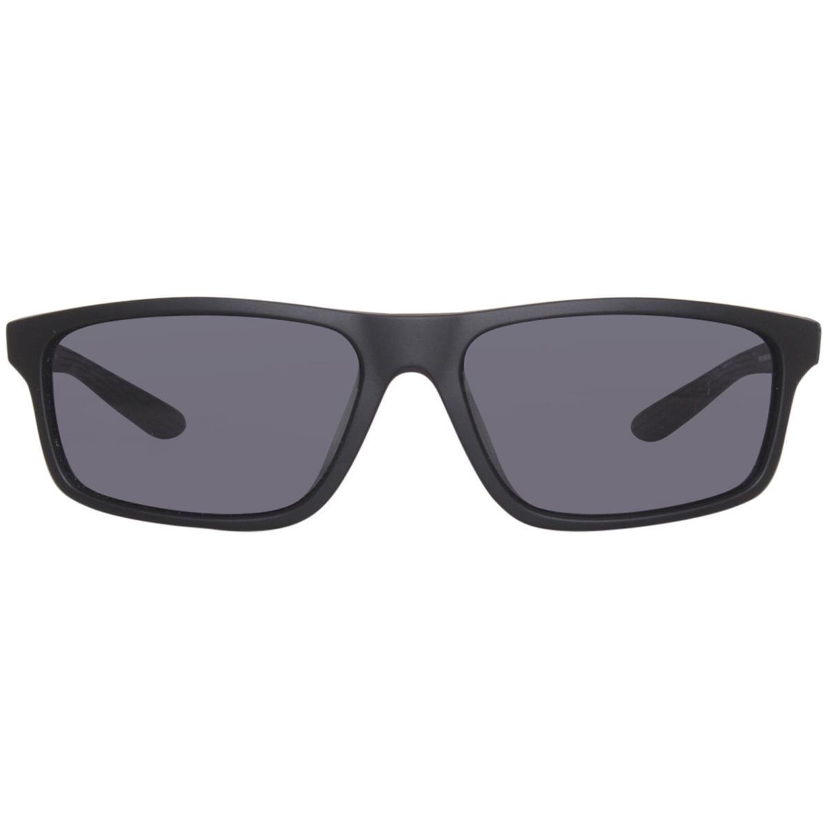 Nike Chronicle FJ216 010 Sunglasses Matte Black/dark Grey Rectangle Shape 59mm - Frame: Black, Lens: Gray