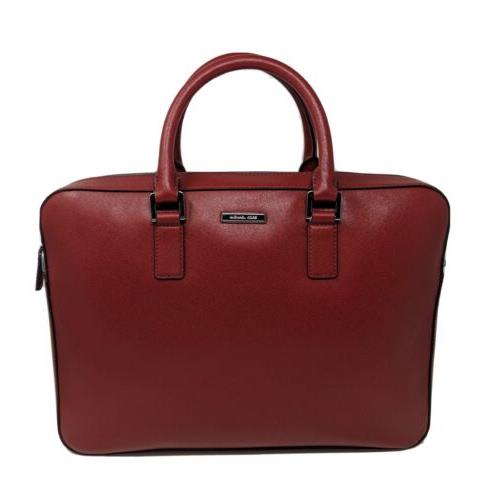 Michael Kors Andy Large Briefcase - Cardinal Red Leather Case 37T6SANA3L