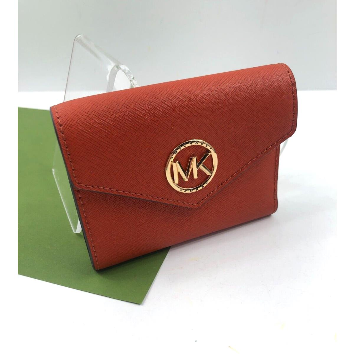 Michael Kors Greenwich Medium Envelope Trifold Wallet Deep Orange Leather - Michael  Kors wallet - 056426888029 | Fash Brands