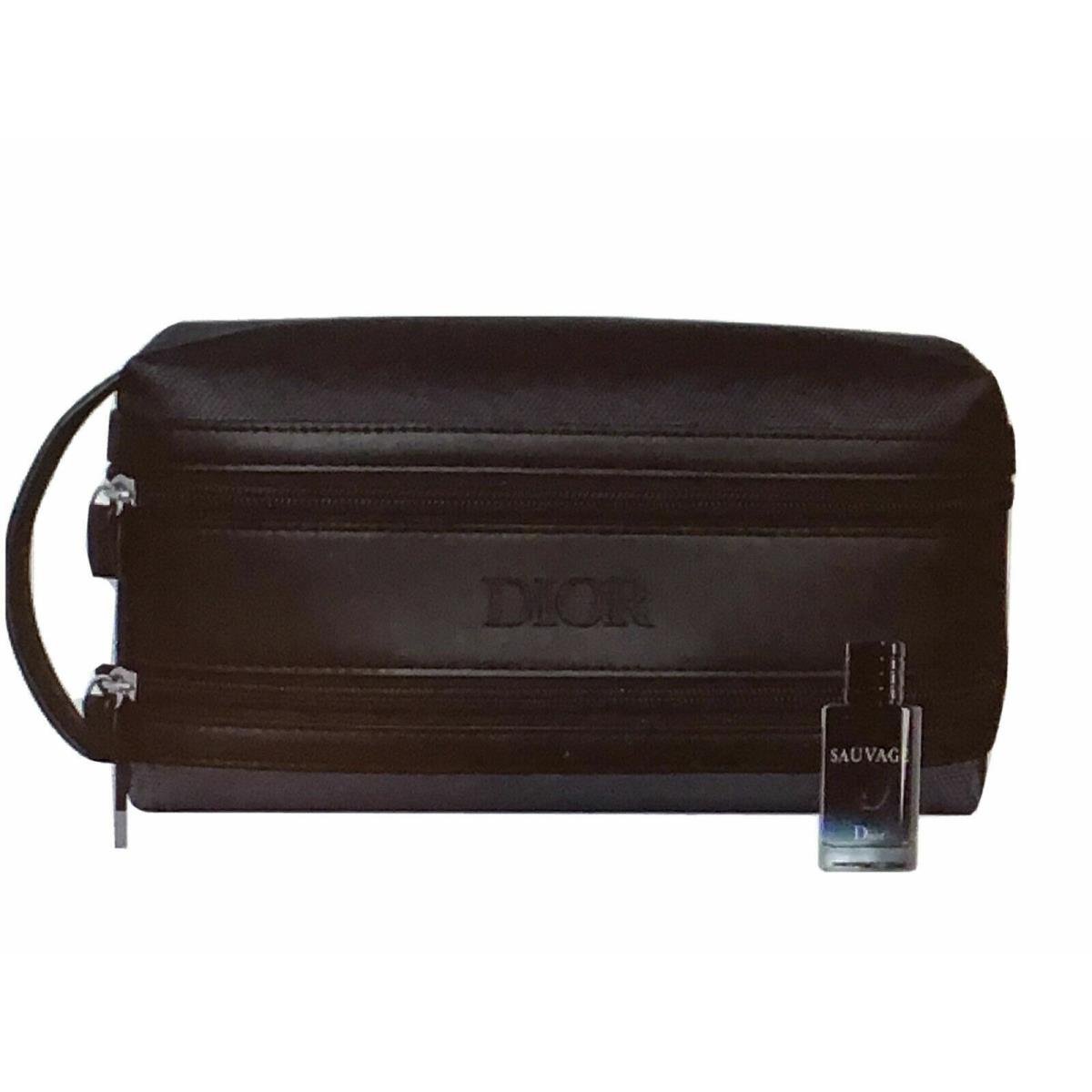 Dior Sauvage Mini Parfum 10 ml Dior Toiletry Bag Travel Pouch Double Zippered