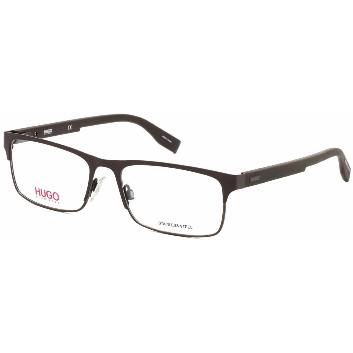 Hugo Boss HG0293 4IN Rectangle Matte Brown Eyeglasses