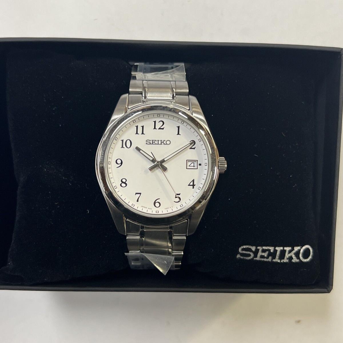 Seiko SUR459 White Dial Stainless Steel Box Manufacturer Warranty