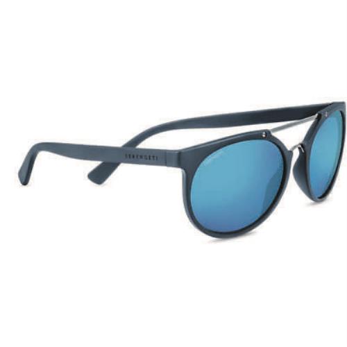 Serengeti Lerici Sunglasses Dark Grey Sanded Mineral Polarized 555nm Blue