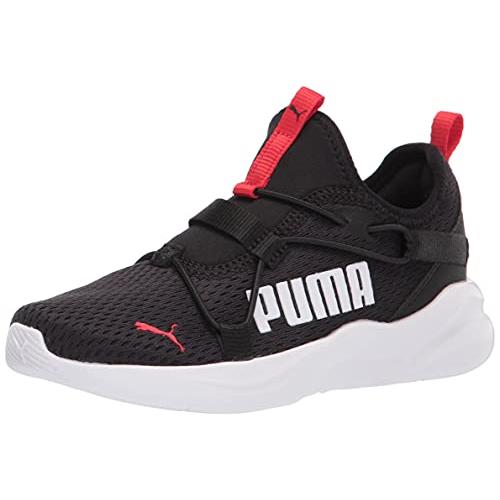 Puma Unisex-child Rift Slip on Pop Running Shoe - Choose Sz/col Black/High Risk Red