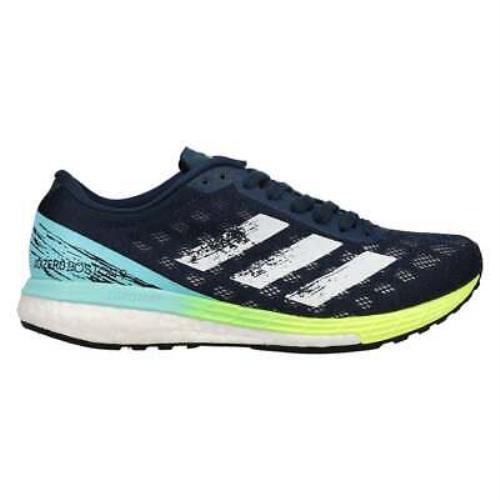 Adidas H68743 Adizero Boston 9 Womens Running Sneakers Shoes - Blue White