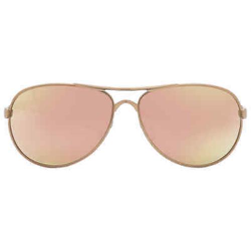 Oakley Feedback Prizm Rose Gold Aviator Ladies Sunglasses OO4079 407944 59