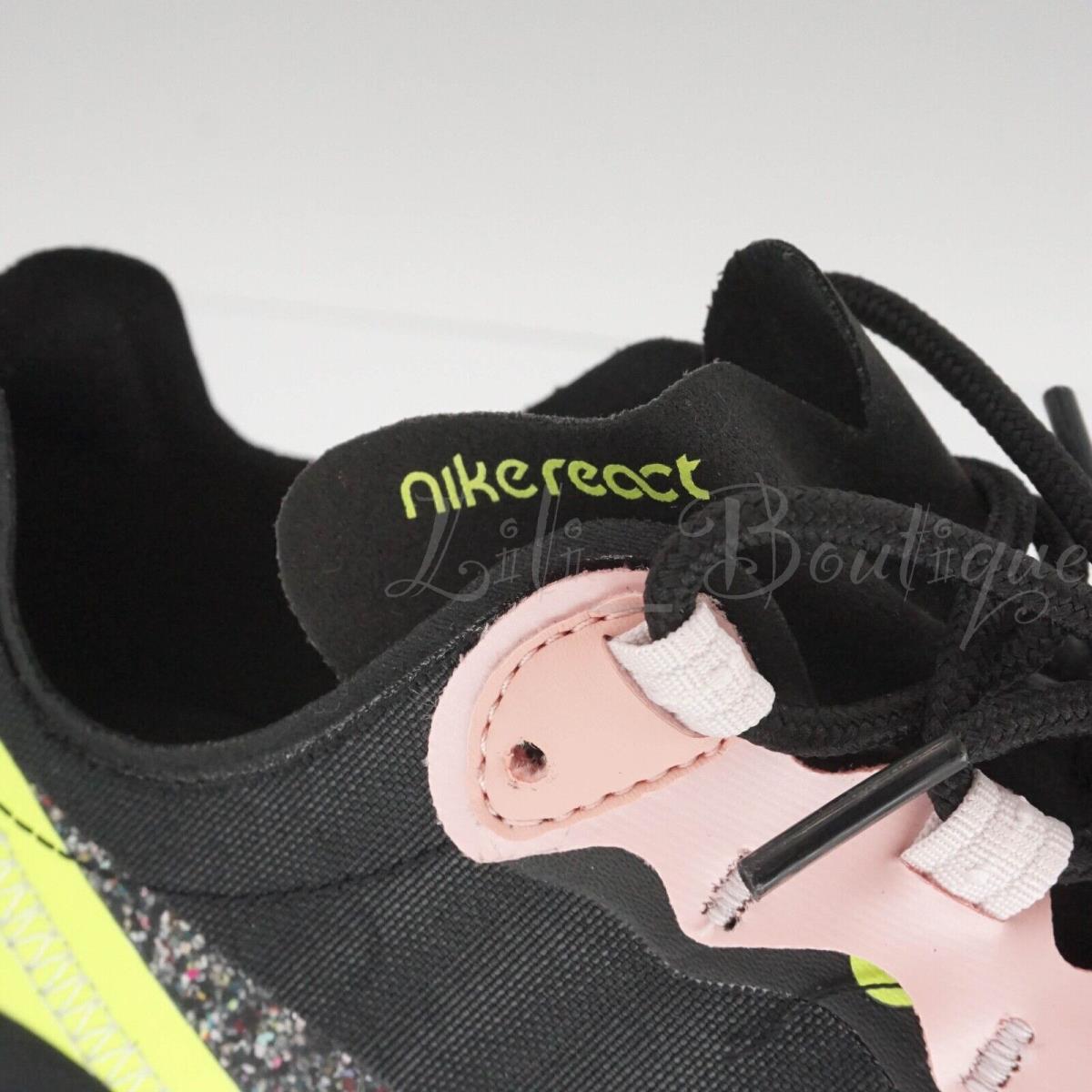 Nike shoes React Element - Black / Volt-Coral Stardust 2