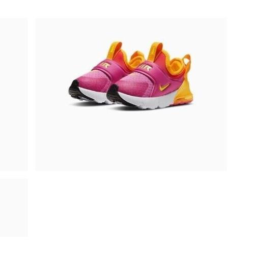 Nike Kid`s Air Max 270 Extreme SE TD Active Fuchsia/volt Shoes Size 7c 624D - Pink