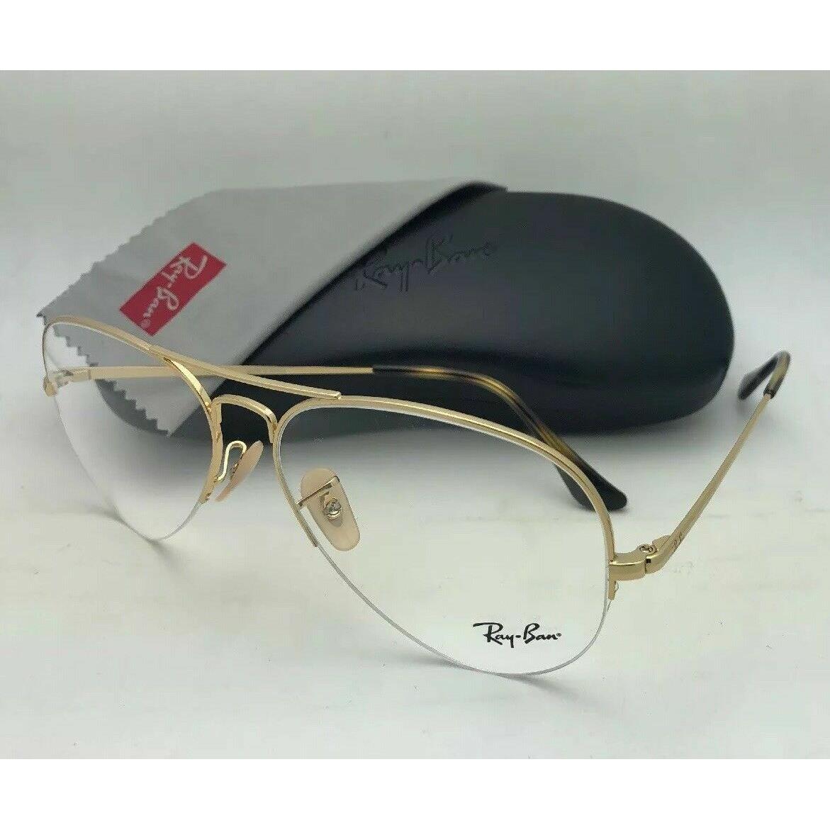 Ray-ban Eyeglasses RB 6589 2500 59-15 140 Semi-rimless Gold Aviator Frames