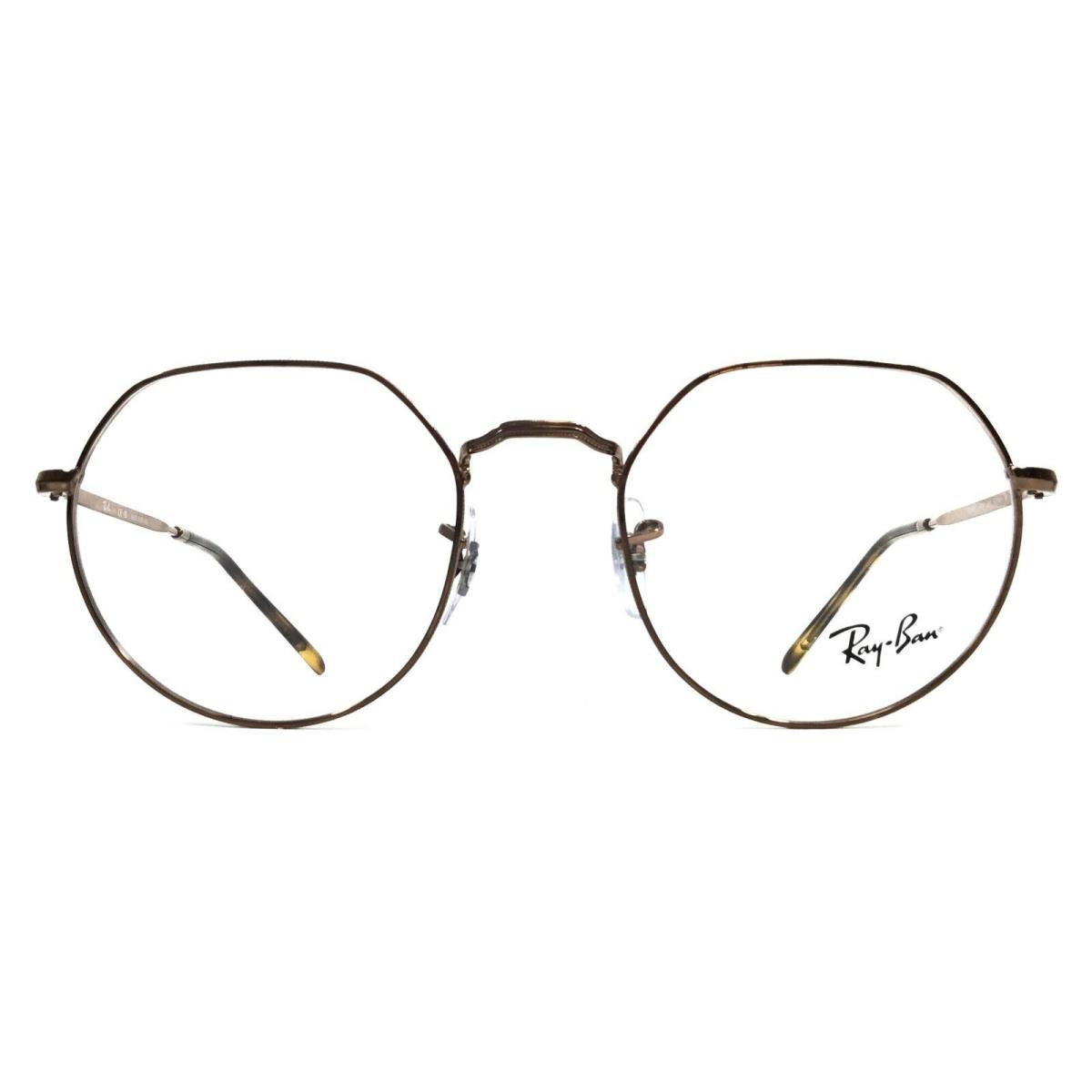 Ray-ban Eyeglasses Frames RB6465 Jack 2943 Copper Hexagonal Wire Rim 51-20-140 - Frame: Brown