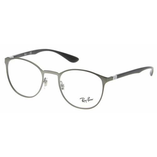 Ray-ban Rx-able Eyeglasses RB 6355 2620 50-20 Matte Silver Black Frames