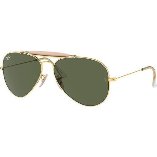 Ray Ban Outdoorsman II Green Classic G-15 Aviator Unisex Sunglasses RB3029 L2112