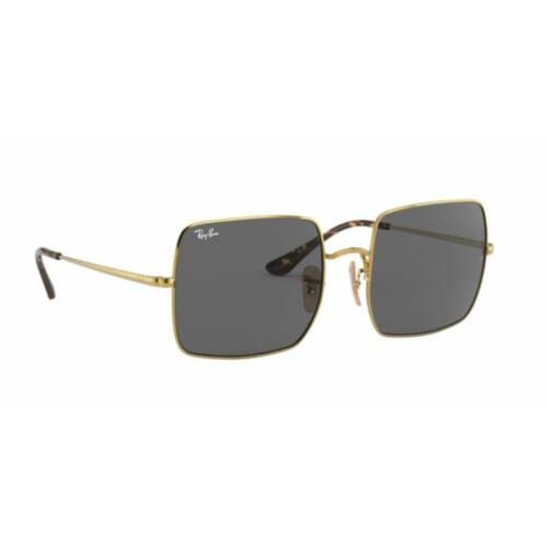 Ray-ban Rectangular 1971 9150/B1 Sunglasses Gold Frames w/ Dark Grey Lenses