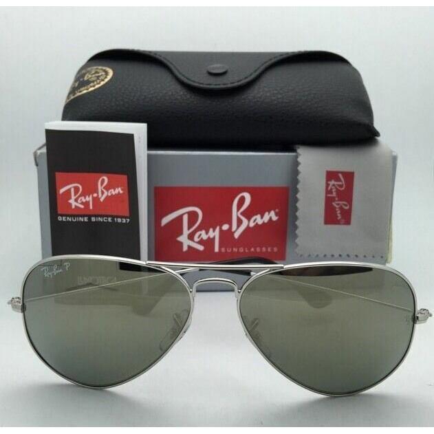 Ray-ban Polarized Sunglasses Aviator Large Metal RB 3025 003/59 Silver /grey