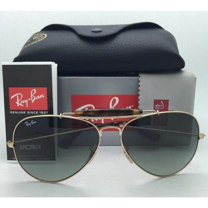 Ray-ban Sunglasses Outdoorsman II RB 3029 181/71 Aviator Gold Frame w/ Grey Fade