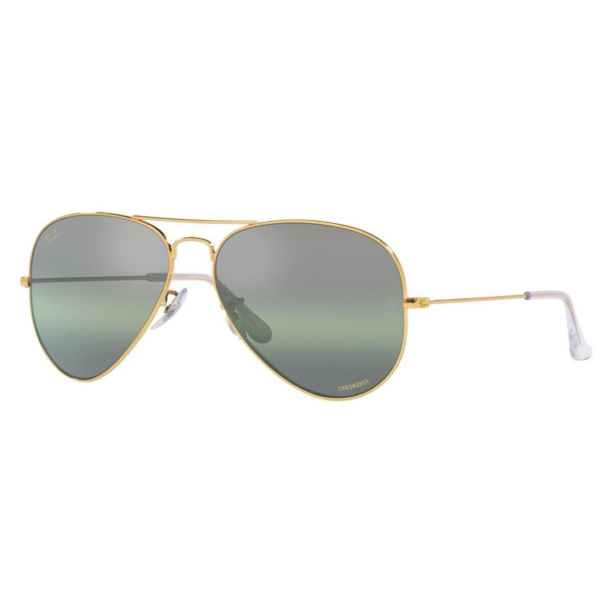 Ray-ban Aviator Large Metal RB3025 Sunglasses Aviator 55mm - Frame: Legend Gold / Gradient Dark Green Mirrored, Lens: Gradient Dark Green Mirrored