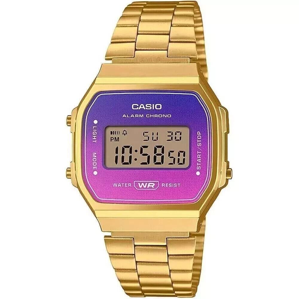 Casio A168WERG-2A Gradated Hues Digital Quartz Gold Vintage Collection Unisex