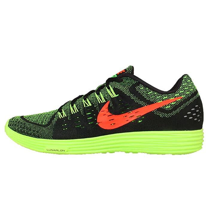 Nike Men`s Lunartempo Running Shoes 705461-006 Sizes : 7 - Green-Black