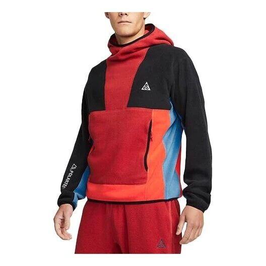 Nike Acg Polartec Hoodie CV0642-671 Orange Blue Black Red Nrg Fleece Men Size L