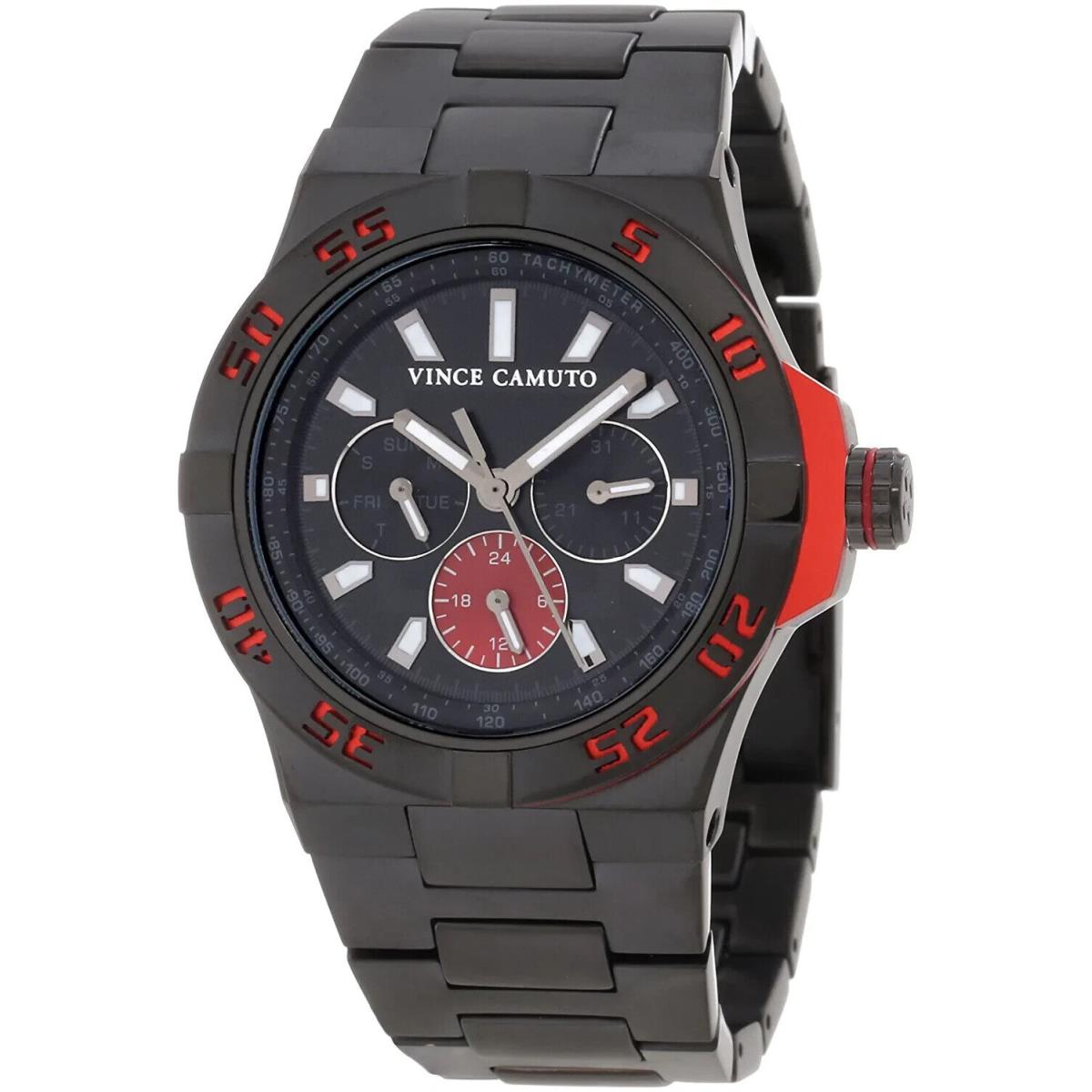 Vince Camuto VC/5027BKBK The Master Red Aluminum Black Ion-plated