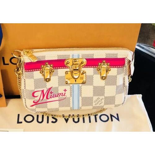 Miami Louis Vuitton Summer Trunks Damier Azur Clutch Pouch Mini Pochette Bag