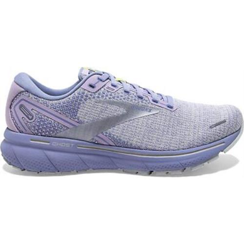 Brooks Women`s Ghost 14 Running Shoes Lilac/purple/lime 8 B Medium US