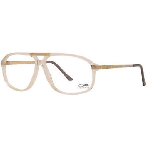 Cazal 6024 003 Eyeglasses Men`s Crystal/gold Full Rim Pilot Optical Frame 60-mm