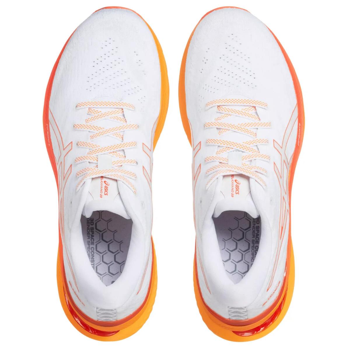 Men Asics Gel Kayano 29 Running Shoes Sneakers White Nova Orange 1011B661  100 | 004024635378 - ASICS shoes GEL KAYANO - White | SporTipTop