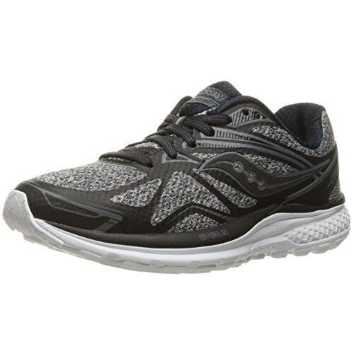 Saucony Women`s Ride 9 Lr Running Shoe Grey/black 6.5