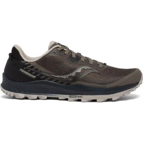 Saucony Peregrine 11 Wide Men`s Athletic Running Shoes Gravel/black - S20642-35