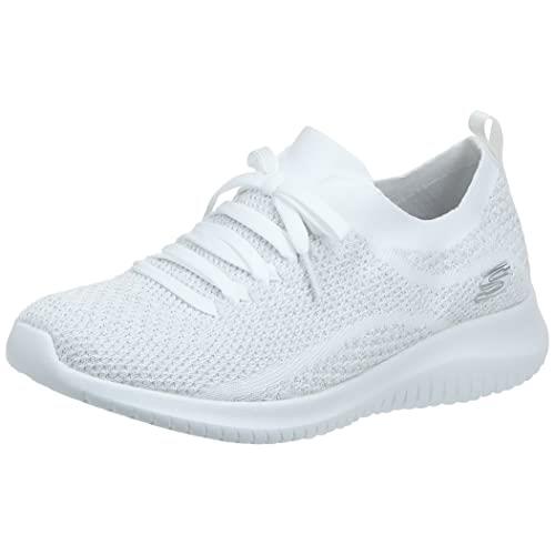 Skechers Women`s Ultra Flex Salutations Sneaker - Choose Sz/col White/Silver
