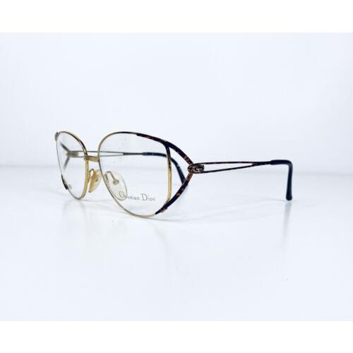 Christian Dior Gold Tortoise Metal Oversized Oval Glasses Austria 56 16 130