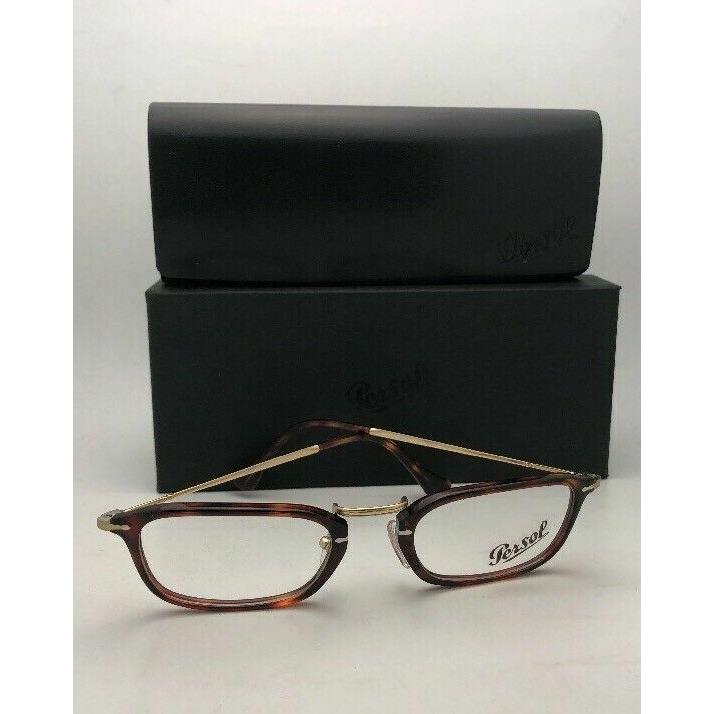 Persol Eyeglasse 3044-V 24 50-21 140 Tortoise Havana Gold Frames with Case