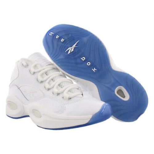 Reebok Question Mid Girls Shoes Size 4 Color: White/white/white