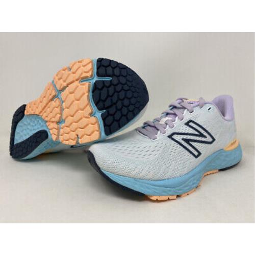 New Balance Women`s 880 v11 Running Shoes White/blue Chill 7 D Wide US