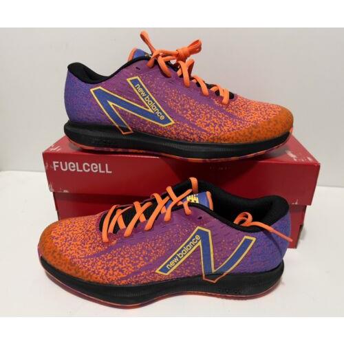 New Balance Men`s Fuelcell Width Tennis Shoes Magenta Pop and Vibrant Orange