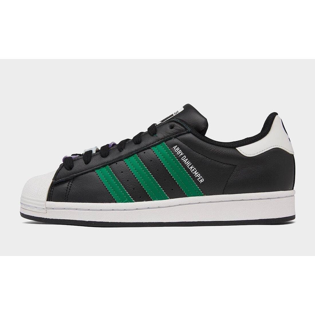 Adidas shoes SUPERSTAR - Core Black / Bold Green / Active 4